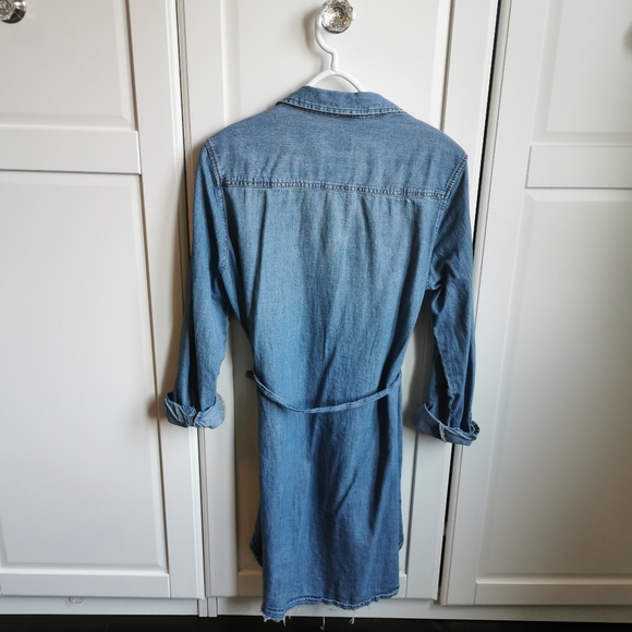 Universal Thread Denim Button Up Dress with Tie, Size Medium - Picture 3 of 5